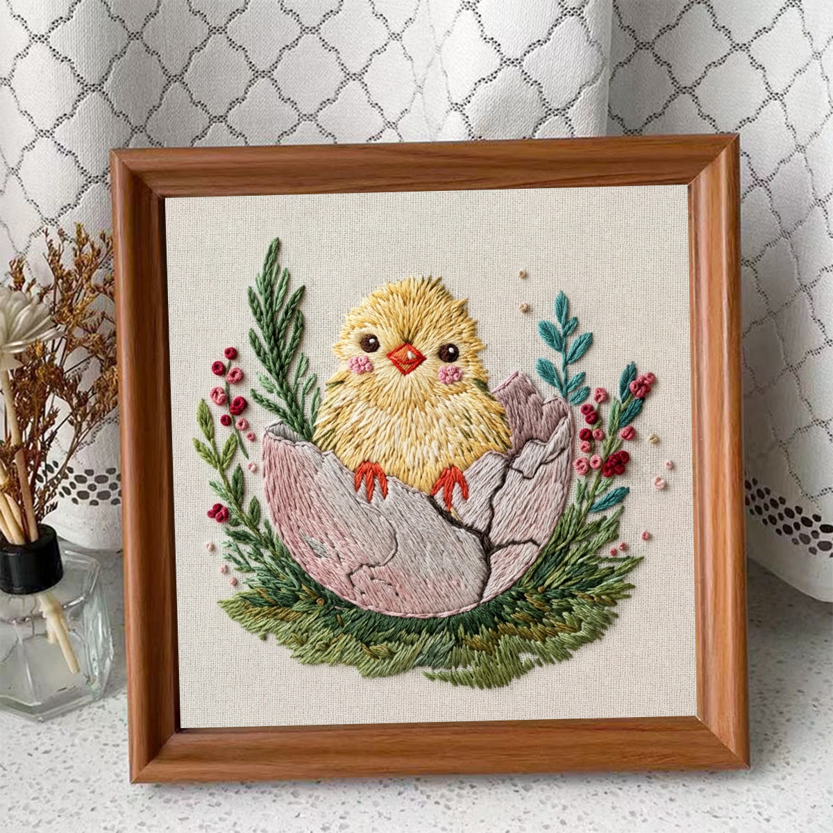 Rubbyoo Embroidery Kit - Spring Chick | Easter Animal Design |  Perfect For Holiday Decoration - Embroidery Kit Plus An Extra Frame - image 10