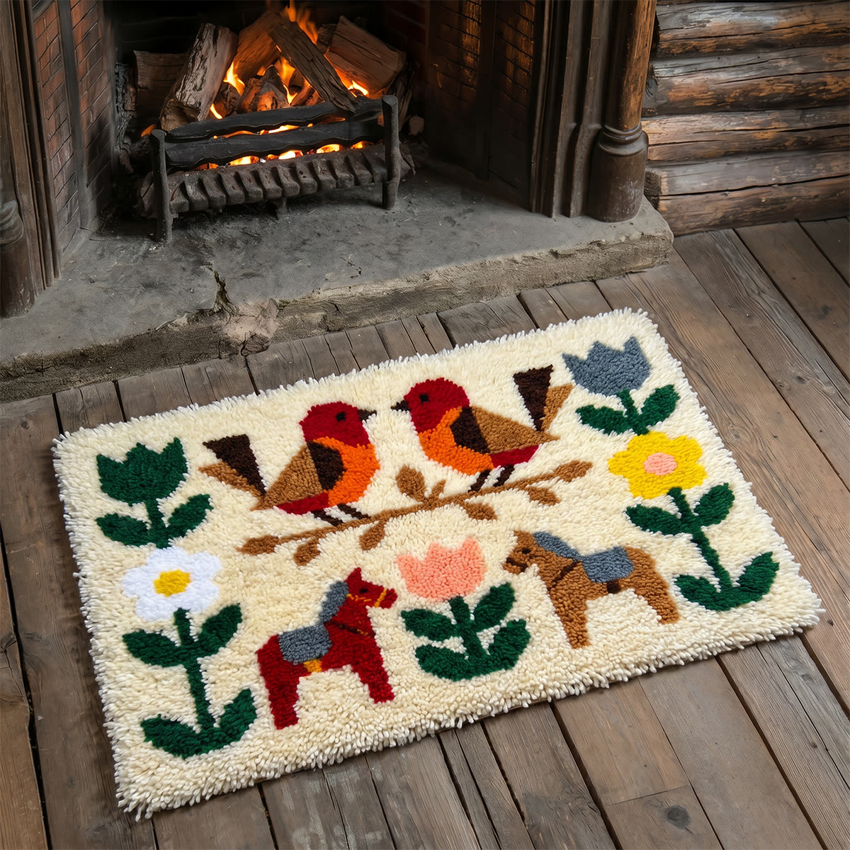 Rubbyoo Latch Hook Rug Kit - Dala Style Design | Handmade Tufted Carpet | Perfect For Area Decor - image 8