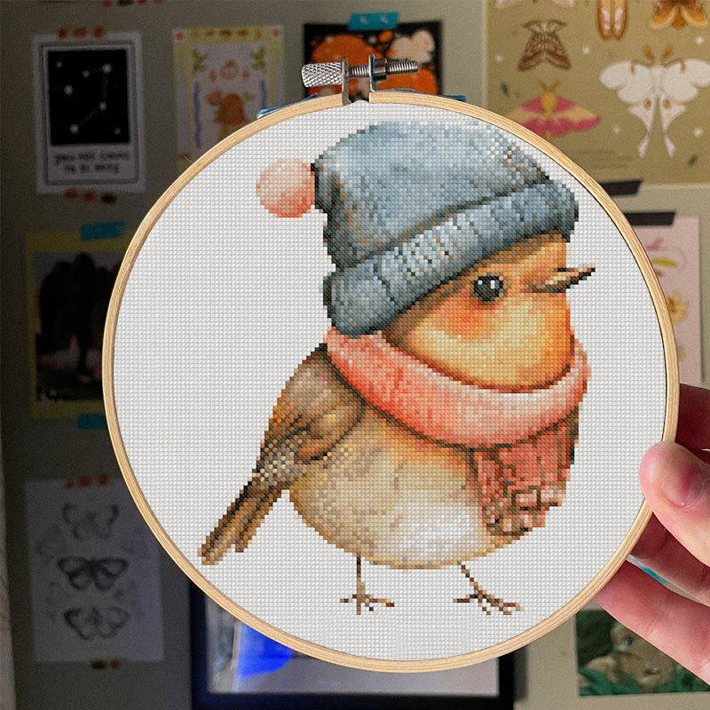  Cross Stitch Kit - Lovely Chick | Winter Room Ornament  | Handmade Animal Craft  - image 4