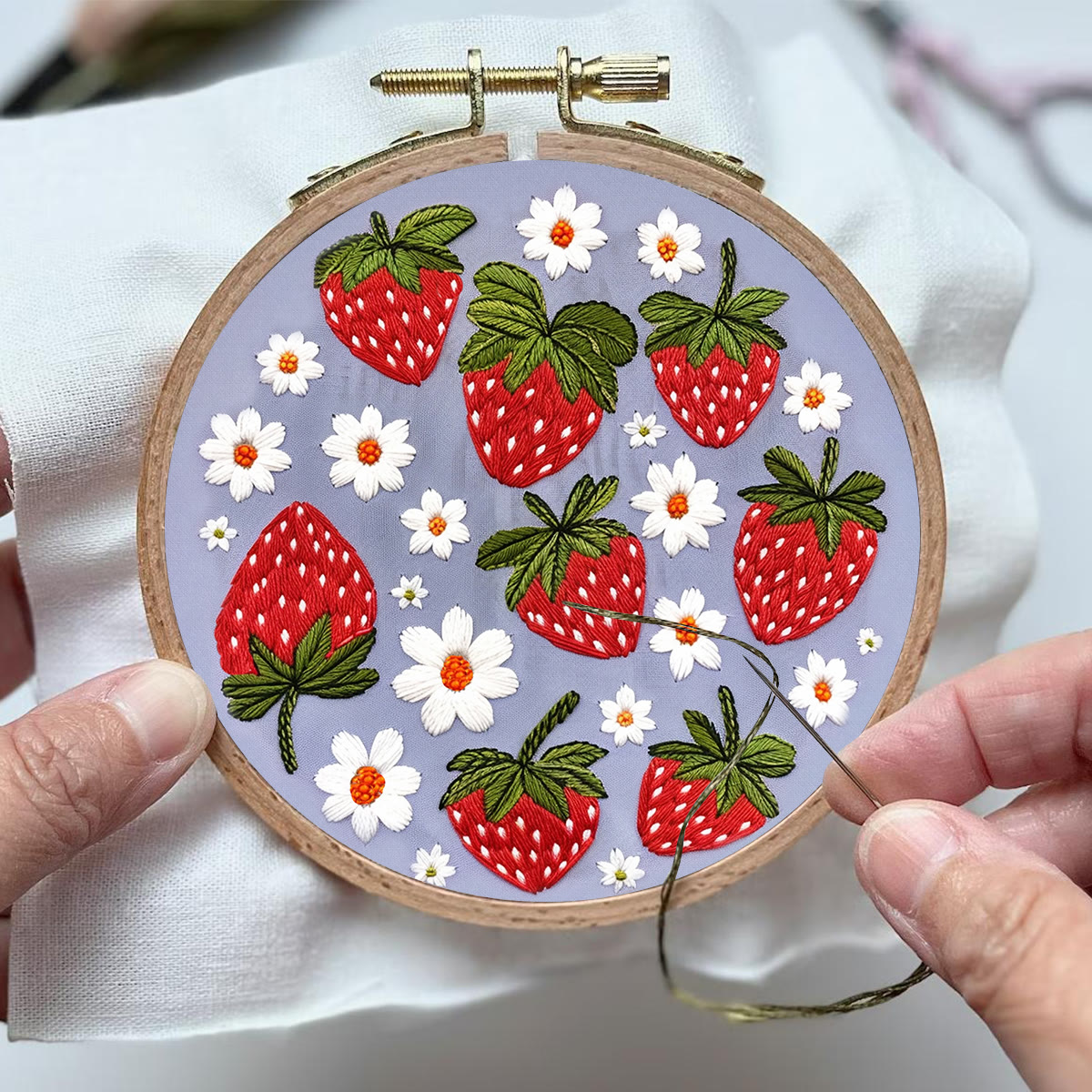 Rubbyoo Embroidery Kit- Sweet Strawberries - image 5