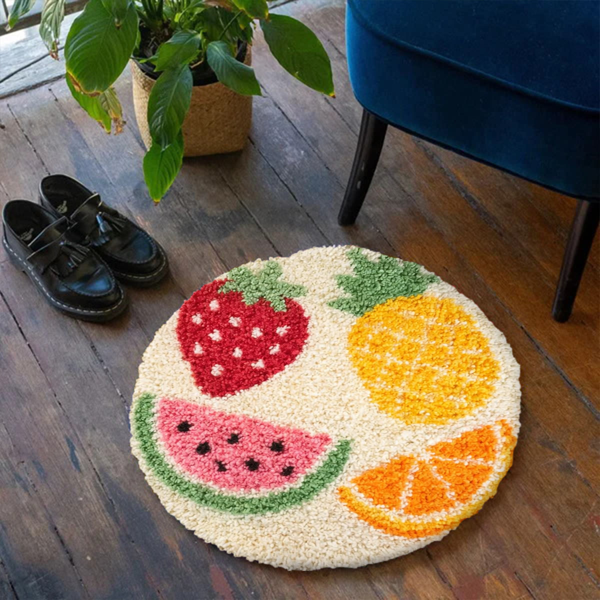 Rubbyoo Latch Hook Rug Kit - Colourful Art  Suitable For Home Decor | Spring Doormat - image 3