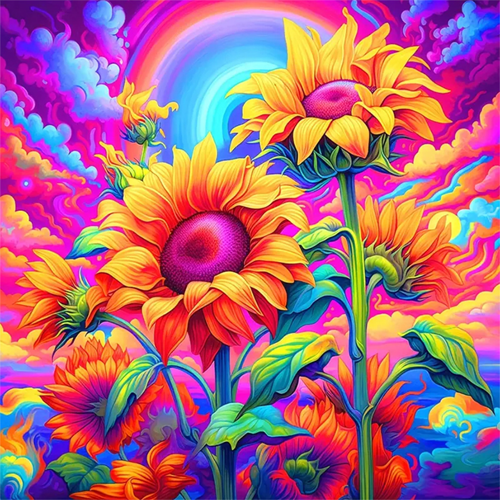 Rainbow Sunflower - Wooden Jigsaw Puzzle