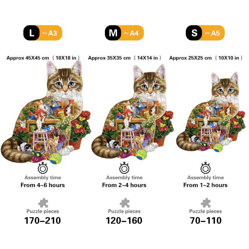 Cat Labor - Wooden Jigsaw Puzzles