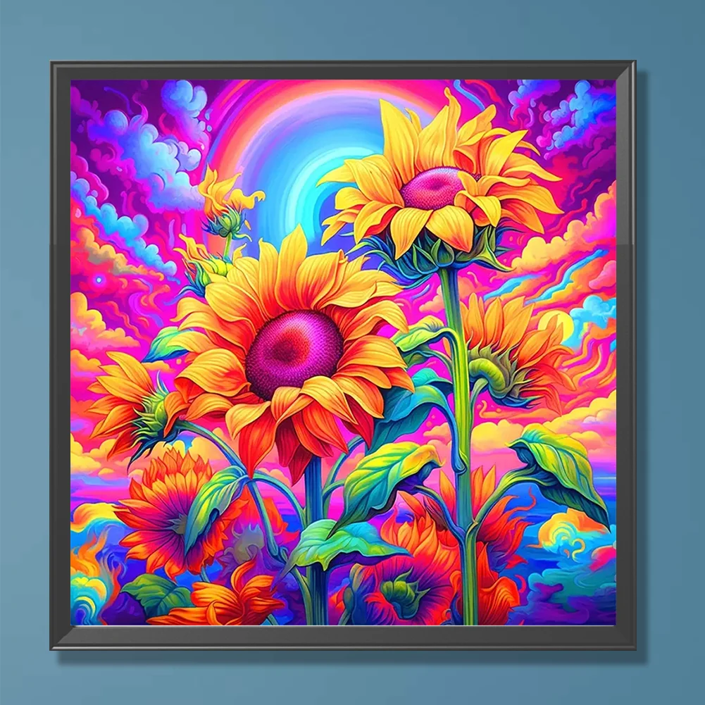 Rainbow Sunflower - Wooden Jigsaw Puzzle