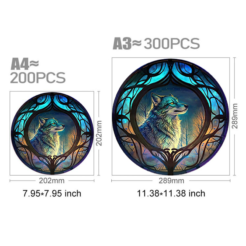 Lonely Wolf  - Wooden Jigsaw Puzzle