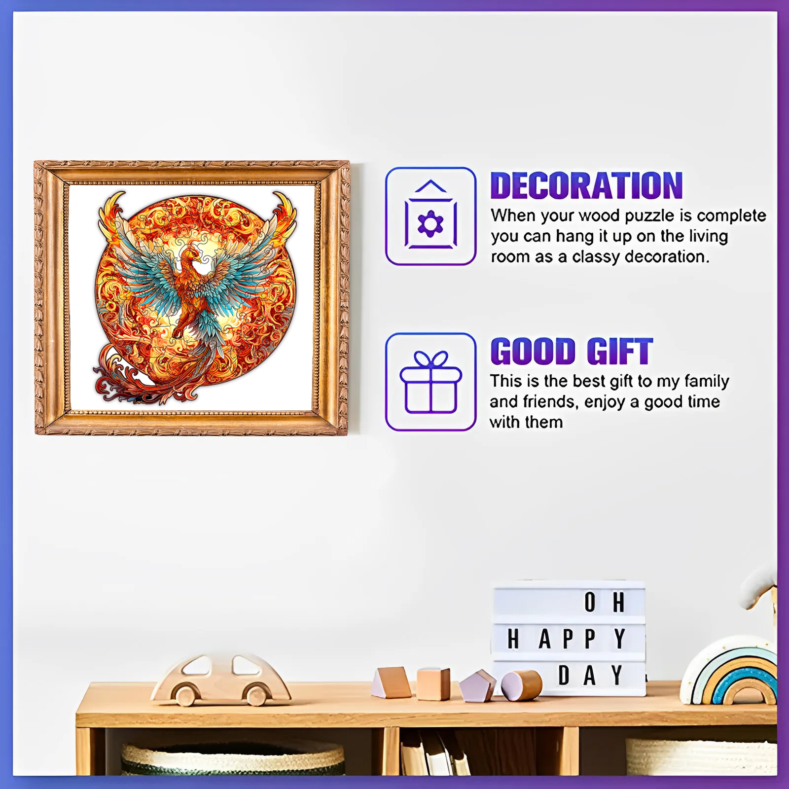 Fiery Phoenix Series- Wooden Jigsaw Puzzles