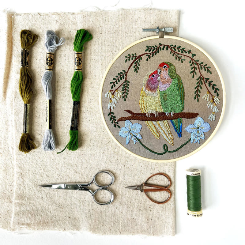 Rubbyoo Embroidery Kit - Bird Couple | Diy Stitch Craft | Handmade Anniversary Gift - image 6