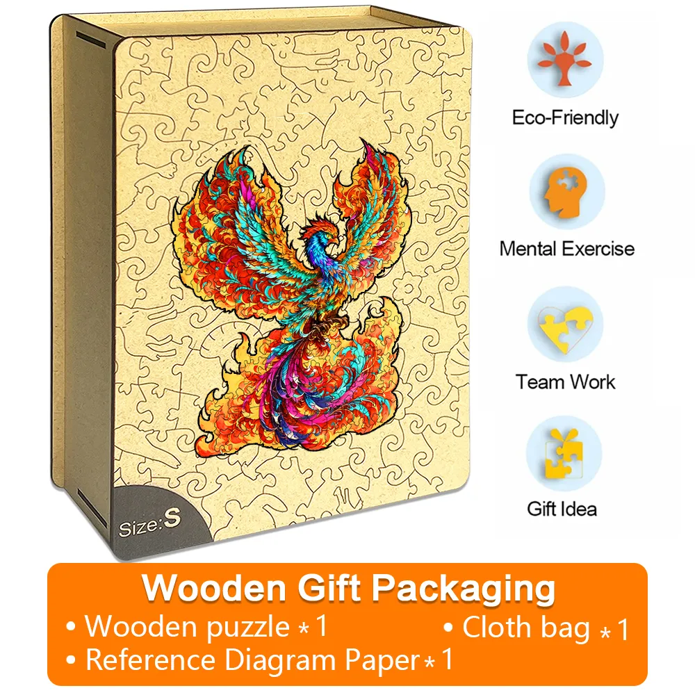 Colorful Phoenix - Wooden Jigsaw Puzzles