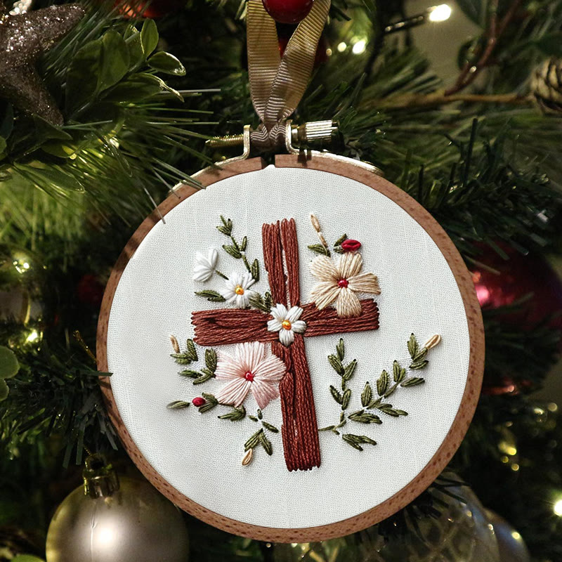 Rubbyoo Embroidery Kit- Floral Cross 2 - image 7