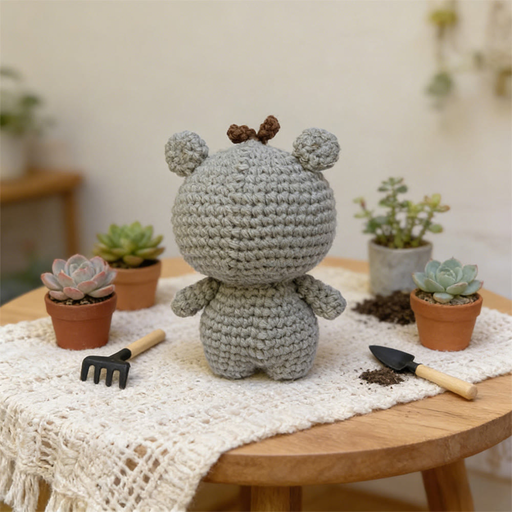 Diy Handmade Little Hippo Crochet Kit - Adorable Animal Doll | Perfect Bag Hanging Decor  - image 7