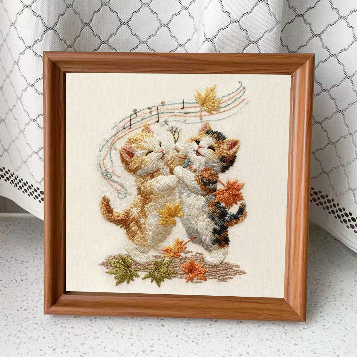 Rubbyoo Embroidery Kit - Adorable Cats | Handmade Animal Craft | Diy Hoop Art - Embroidery Kit Plus An Extra Frame - image 11