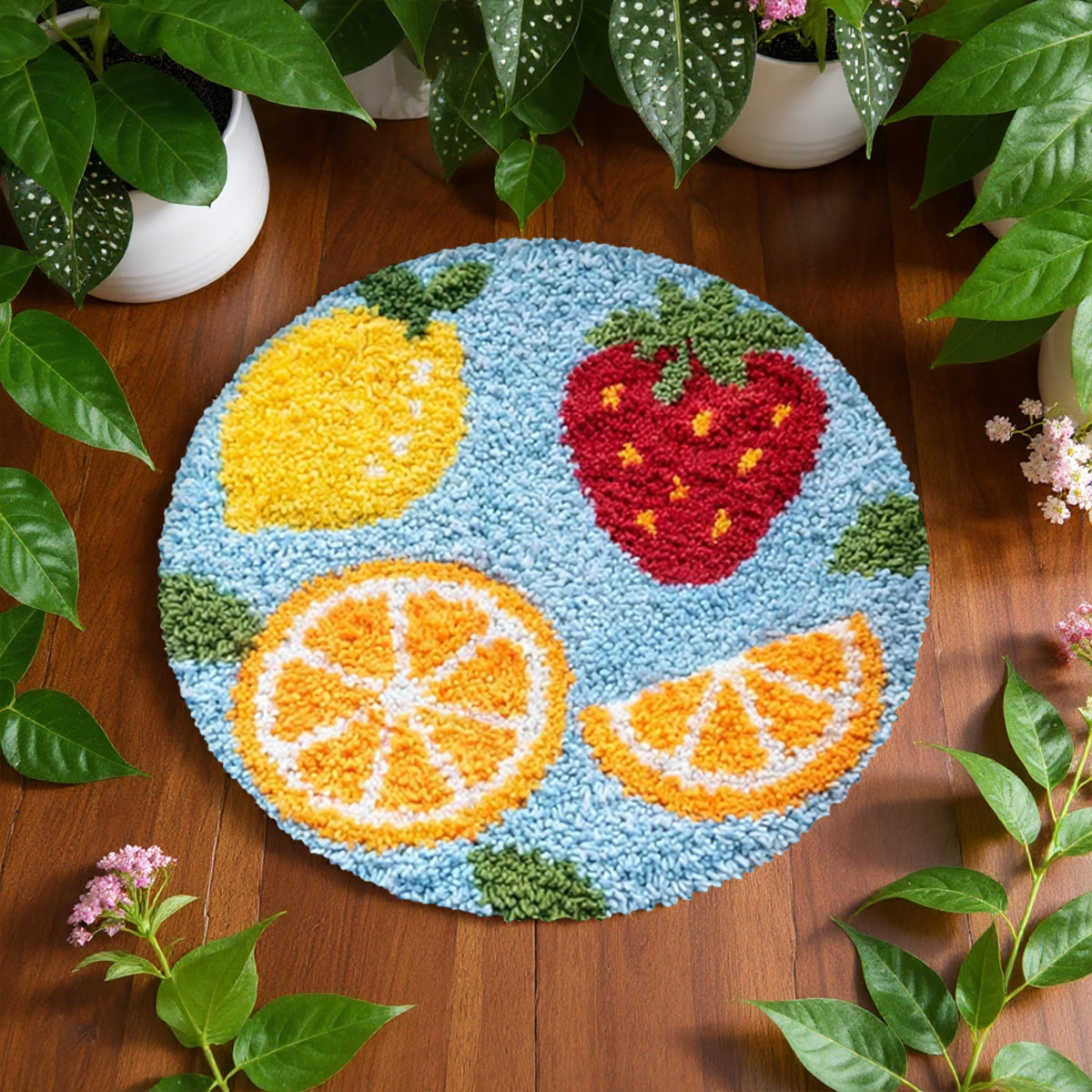 Rubbyoo Latch Hook Rug Kit - Colorful Fruit | Handmade Craft For Starter | Diy Birthday Gift - image 6