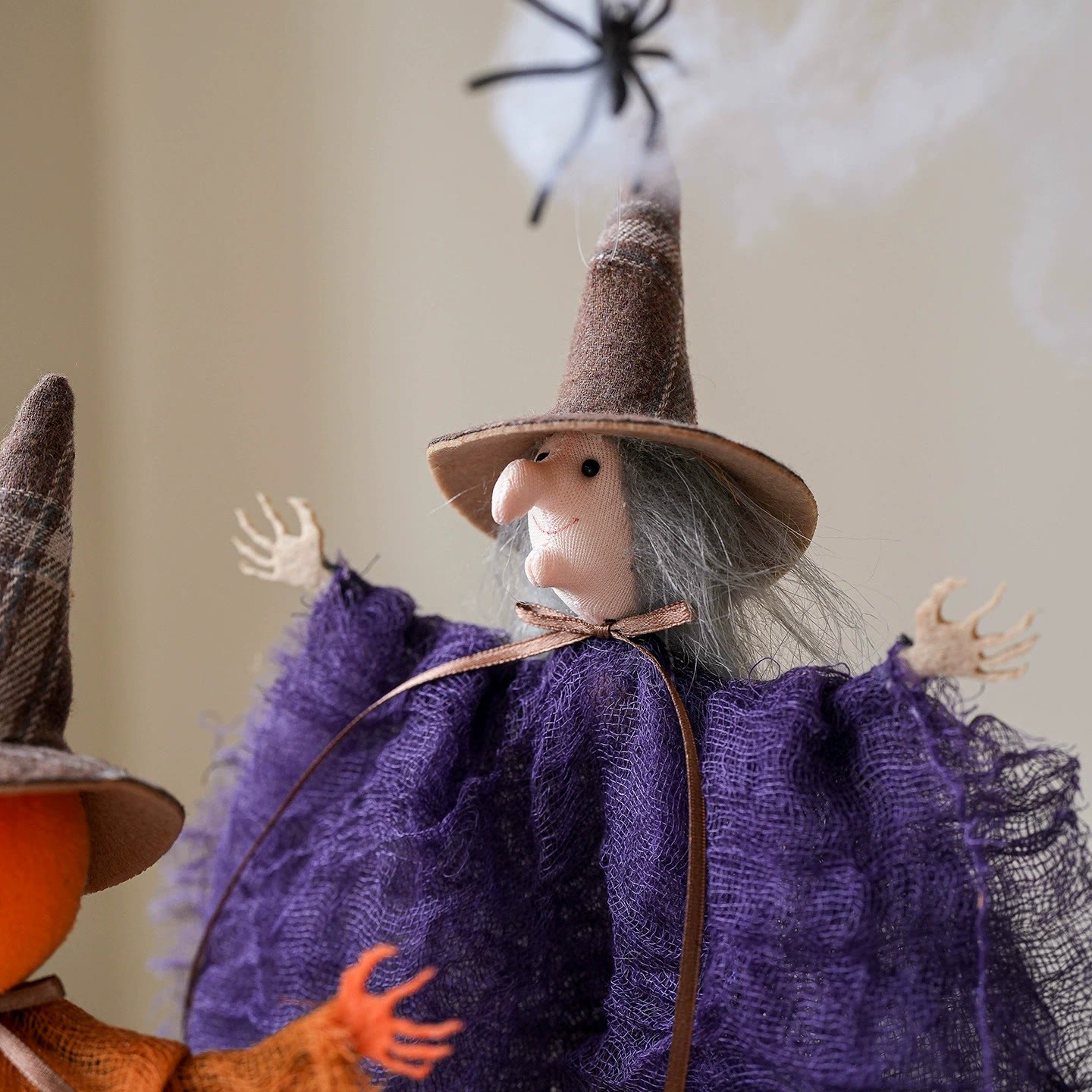 Rubbyoo Silk Halloween Hanging Witch - Decorative Halloween Art | Spooky Haunted House Decor  - image 4