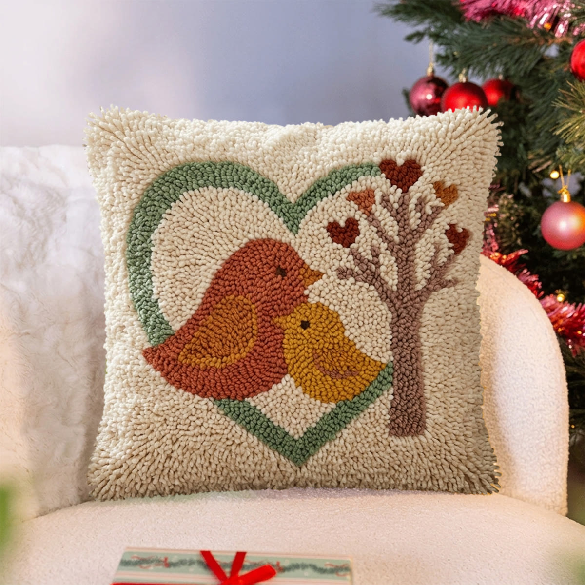 Rubbyoo Latch Hook Pillow Kit - Loving Nest | Perfect Gift For Mom | Handmade Cushion Set  - image 6