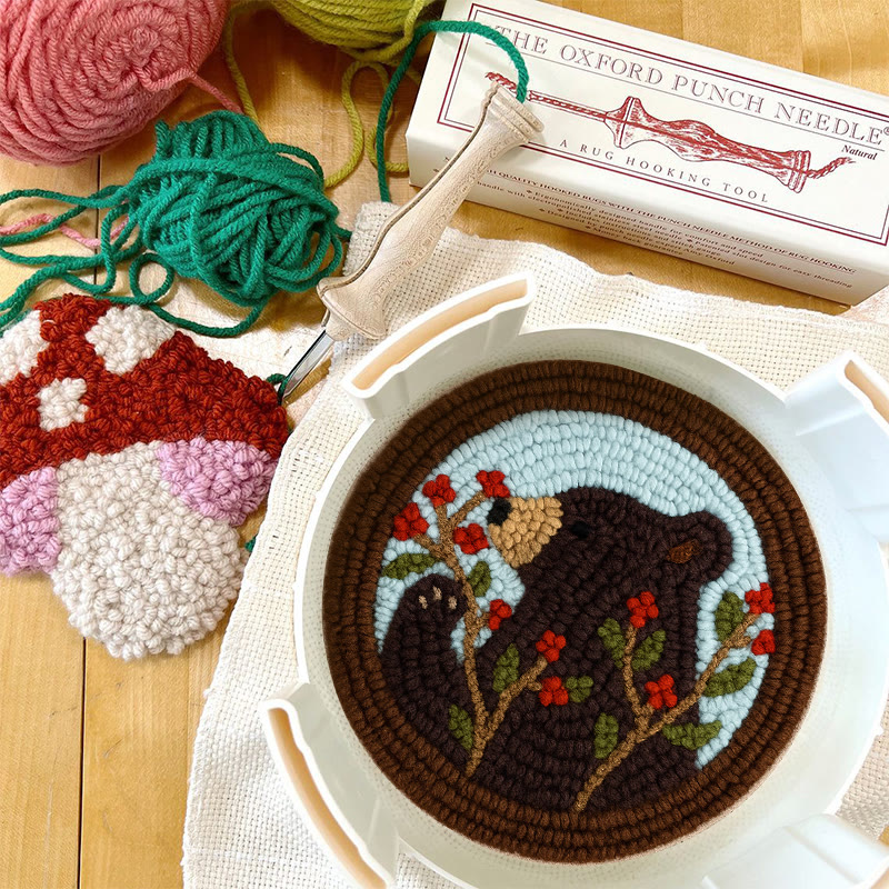 Brown Bear Punch Needle Kit - Adorable Animal Art | Handmade Gift For Decoration - image 9