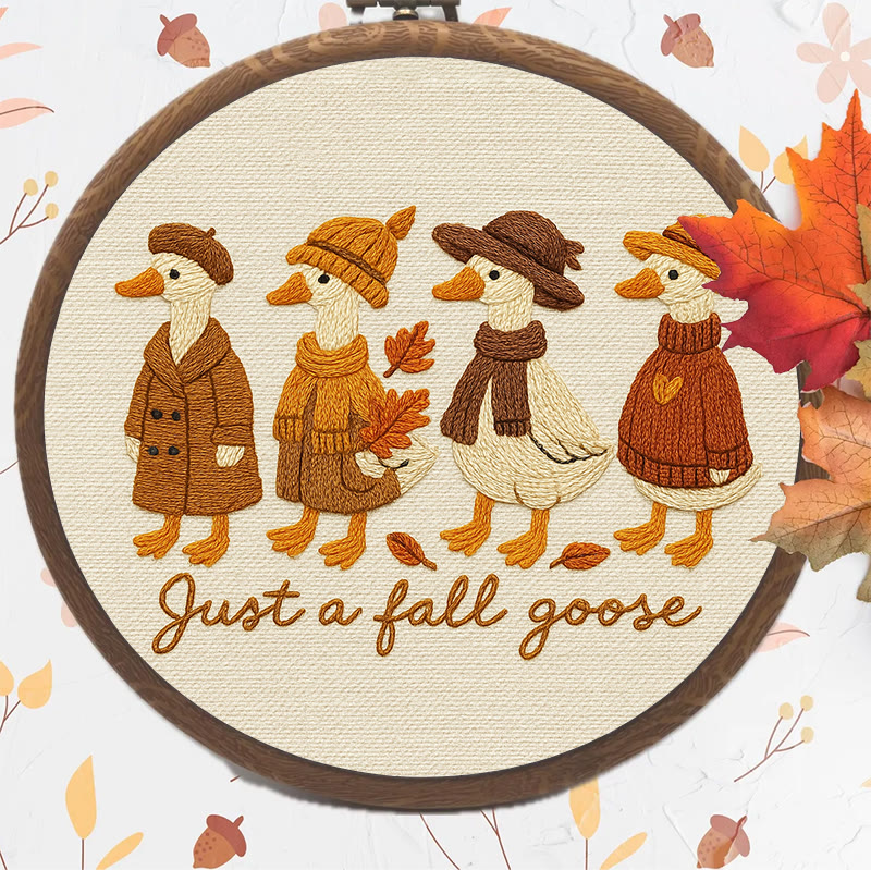 Rubbyoo Embroidery Kit - Autumn Goose | Halloween Animal Craft | Nice Handmade Gifts - image 7