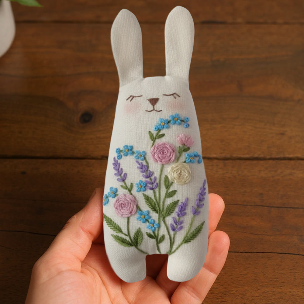 Rubbyoo Bunny Toy Embroidery Kit  - Vibrant Flowers | Sewing Bunny Toy | Stuffed Animal Toy | Perfect Birthday Gift  - image 5