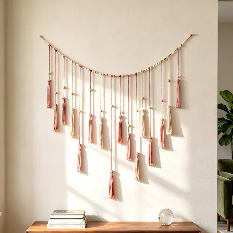 Rubbyoo Delicate Tassel Ornament - Decorative Nursery Decor | Modern Macrame Tapestry  - image 5