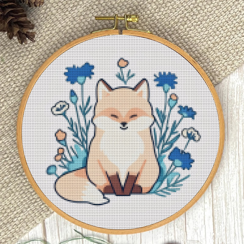  Cross Stitch Kit - Lovely Fox | Diy Animal Needlework | Perfect Craft For Decoration - image 7