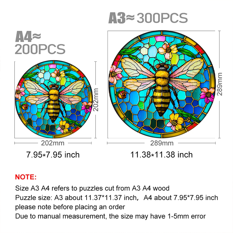 Garden Bee - Wooden Jigsaw Puzzle
