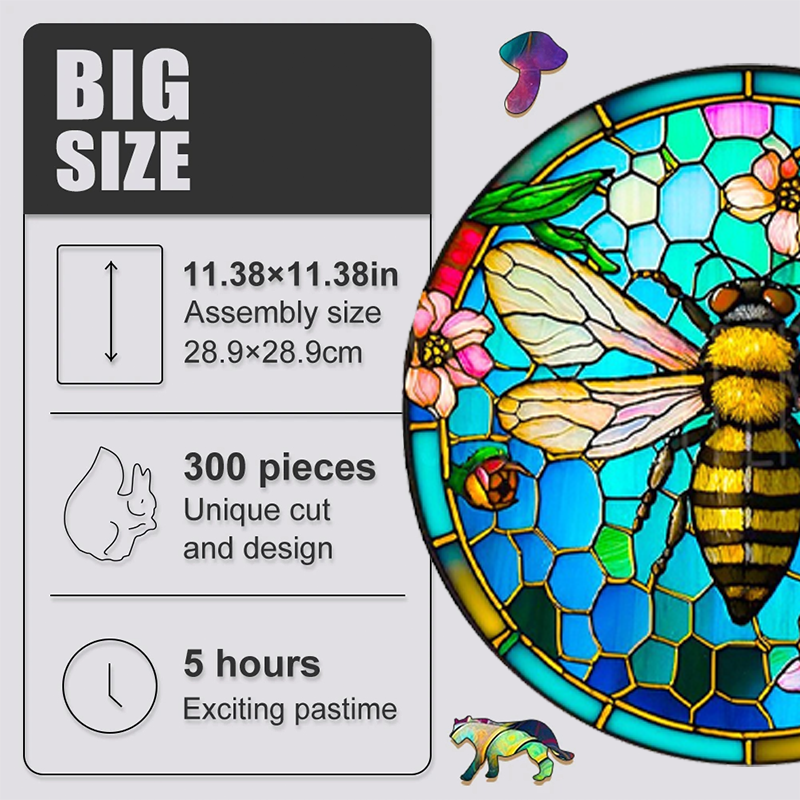 Garden Bee - Wooden Jigsaw Puzzle