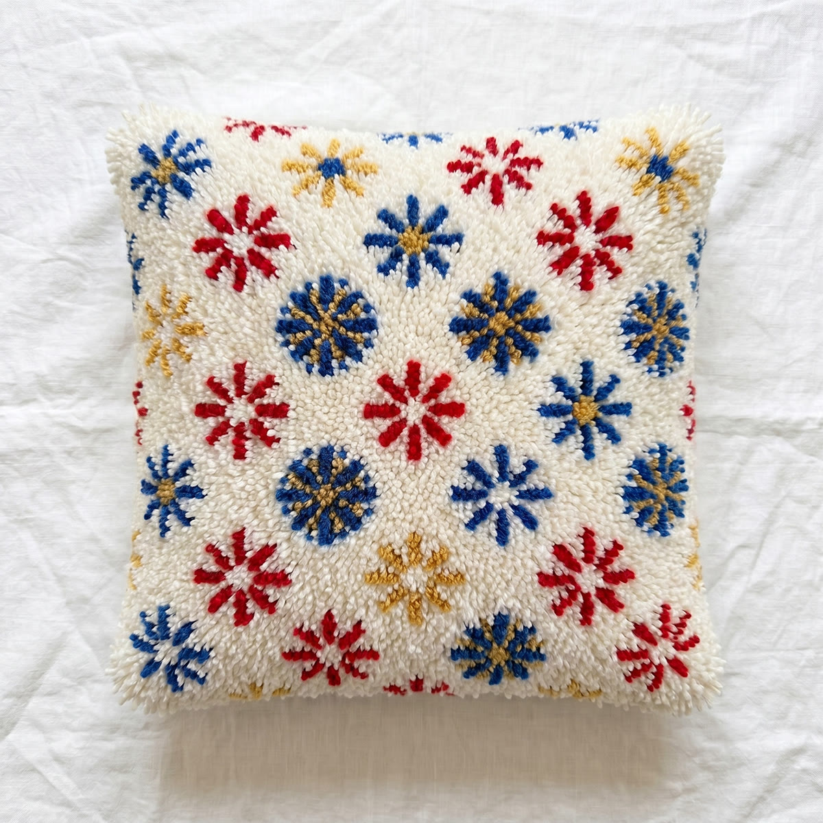 Rubbyoo Latch Hook Pillow Kit - Dazzling Fireworks | Easy Handmade Art | Perfect For Home Decor - image 4