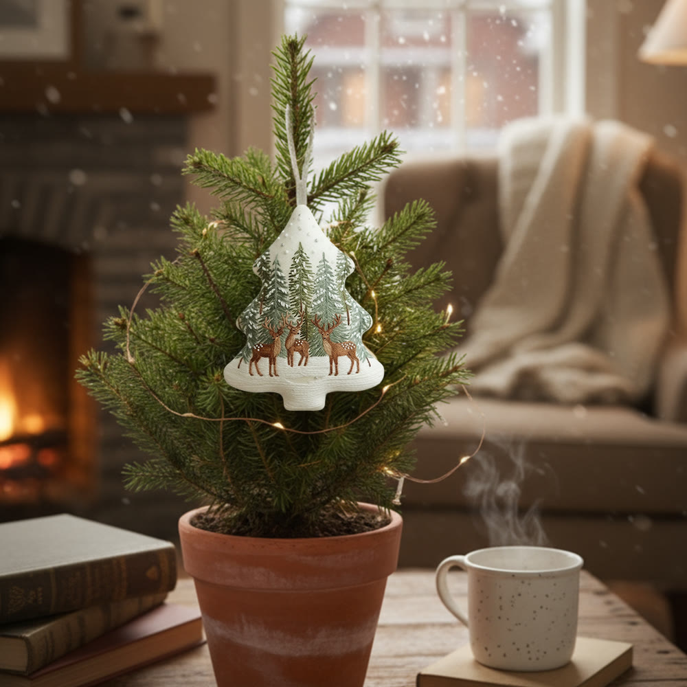 Rubbyoo Tree-shaped Embroidery Kit - Winter Forest | Winter Collection Craft | Unique Needle Art - image 6