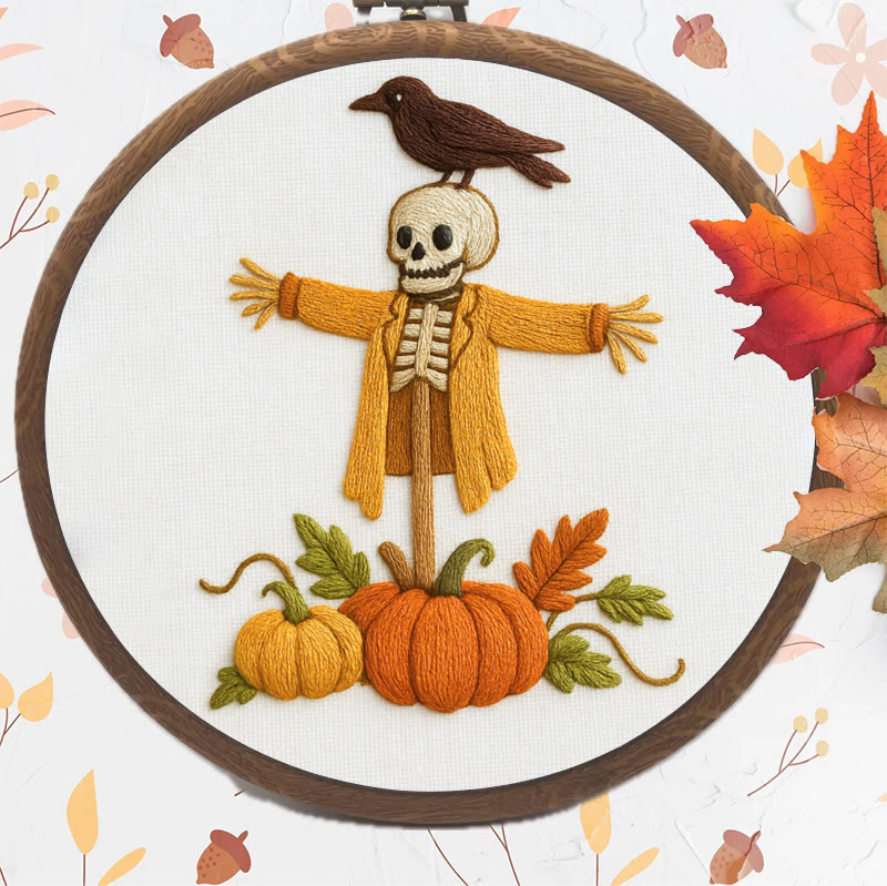 Rubbyoo Embroidery Kit - Spooky Scarecrow | Creative Halloween Craft | Nice Hanging Decor - image 8