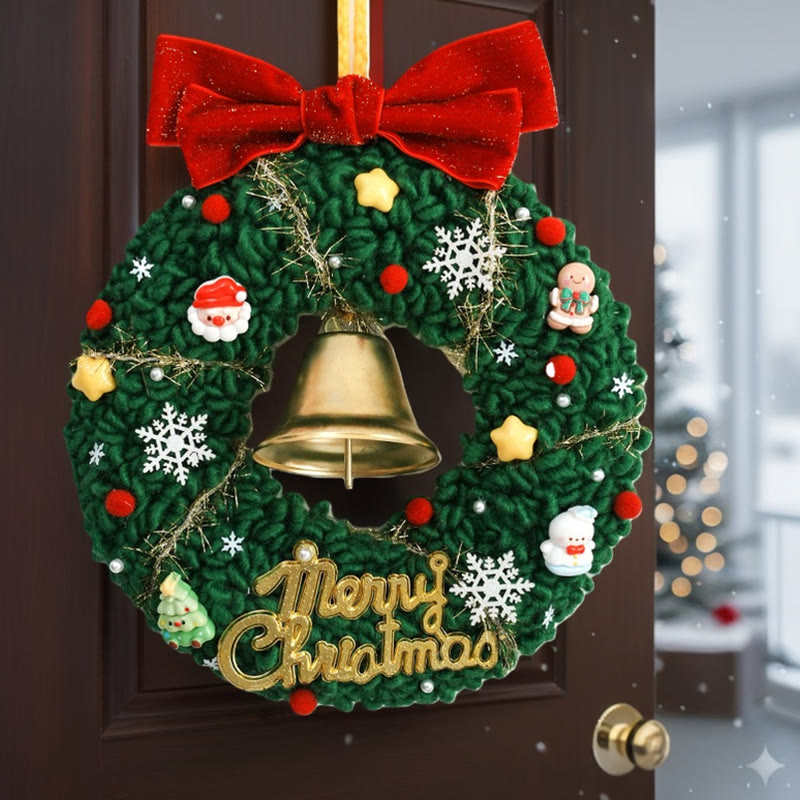 Christmas Wreath Punch Needle Kit - Unique Christmas Yarn Craft | Perfect Needlework For Home Ornament - image 5