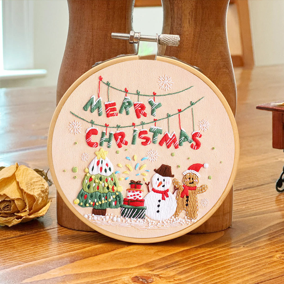 Rubbyoo Embroidery Kit-Snowman Gingerbread Man Christmas Tree - image 7