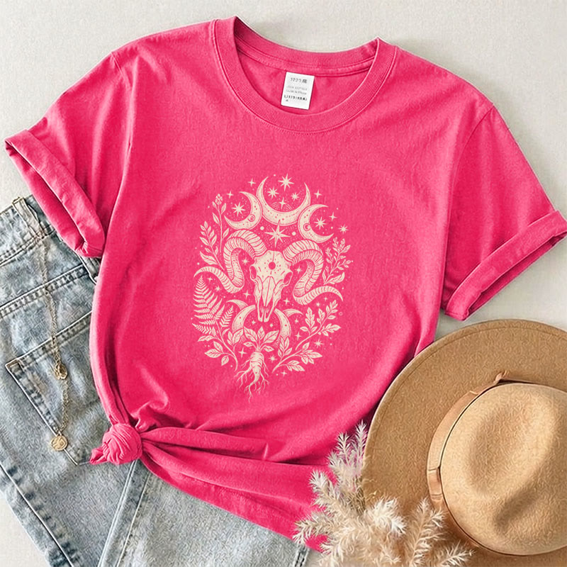 Rubbyoo Celestial Goat Graphic Tee -  Mystic Astrology Signs | Zodiac Gift For Her | Unisex Capricorn T-Shirt  - image 10
