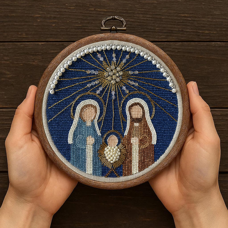Rubbyoo Bead Embroidery Kit - Nativity Day | Creative Handmade Needlepoint | Diy Wall Hanging - image 7