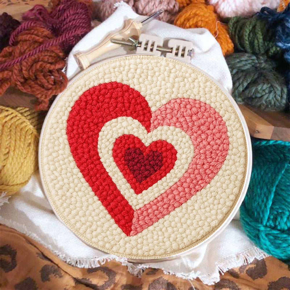 Gradient Layered Heart Punch Needle Kit – Valentine's Day Gifting Selection | Cozy Home Decor - image 9