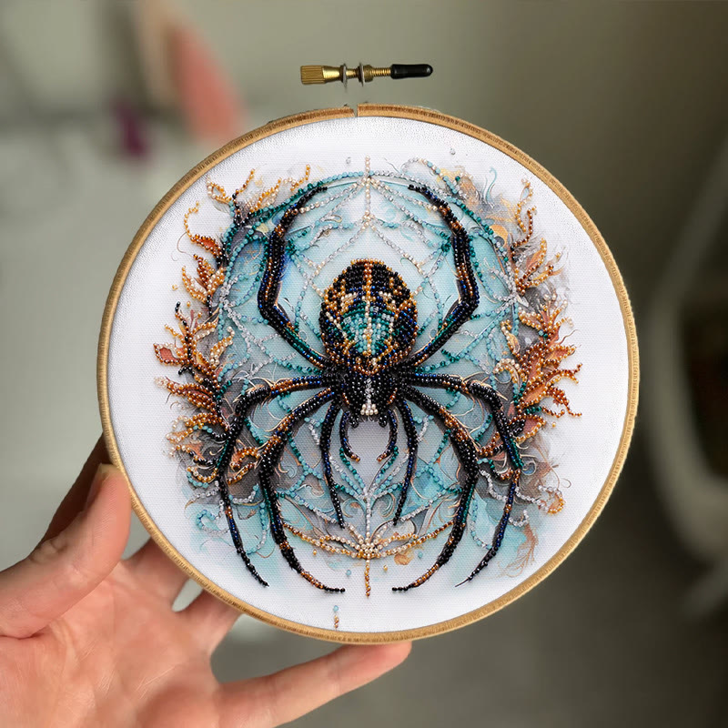 Rubbyoo Bead Embroidery Kit - Spooky Spider | Unique Halloween Handicraft | Diy Holiday Decor - image 6