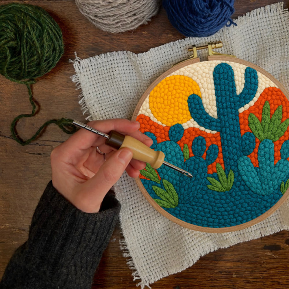 Desert Cactus Sunset Punch Needle Kit – Lively Diy Creation | Chic Gift Favorite - image 10