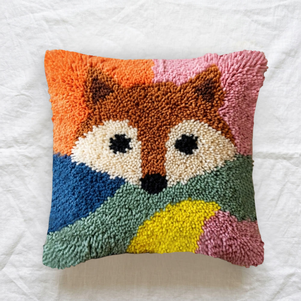 Rubbyoo Latch Hook Pillow Kit - Cute Fox | Unique Handmade Gift | Living Room Couch Accent Pillow - image 6