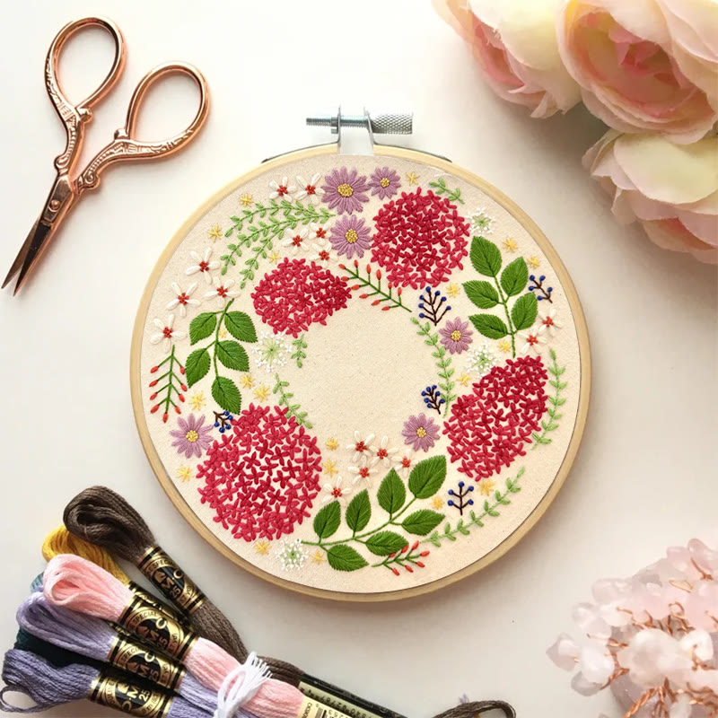 Rubbyoo Embroidery Kit - Various Botanicals  | Beginners Handmake Needle Craft 