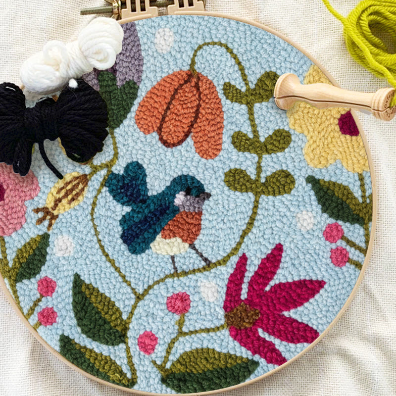 Colorful Bird And Blooming Floral Punch Needle Kit – Charming Handmade Gift | Beginner-friendly Diy - image 11