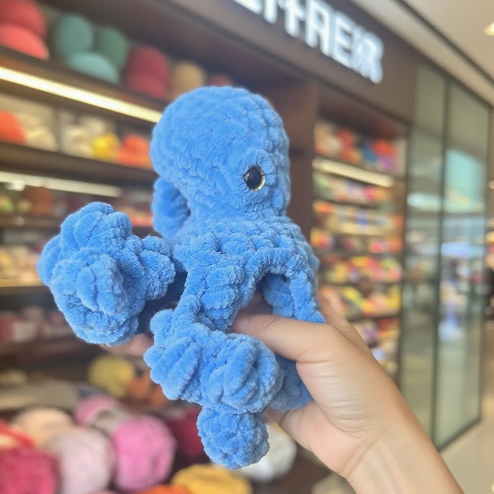 Diy Handmade Rich Colour Octopus Crochet Kit -  Cutest Crochet Collection | Unique Handicraft For Babies - Blue - image 5