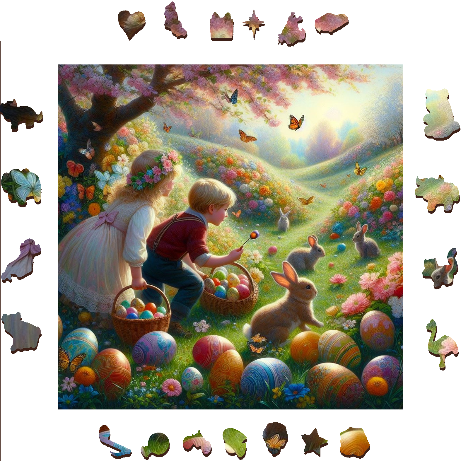 Easter Paradise - Wooden Jigsaw Puzzle