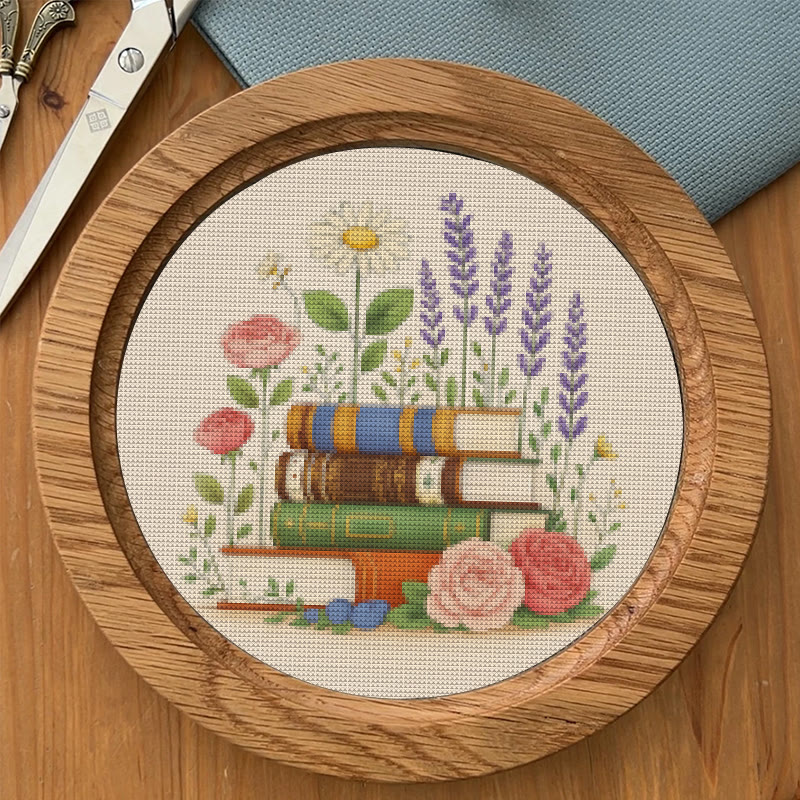  Cross Stitch Kit - Floral Book | Unique Handmade Collection | Nice Gifts For Book Lovers - image 6