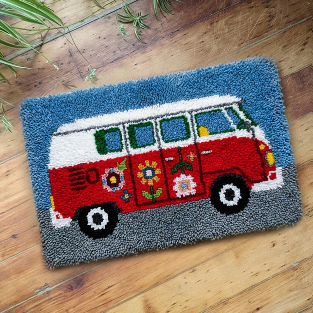 Rubbyoo Latch Hook Rug Kit - Vintage Camper | Rectangle Floor Mat | Unique Housewarming Gift - image 9