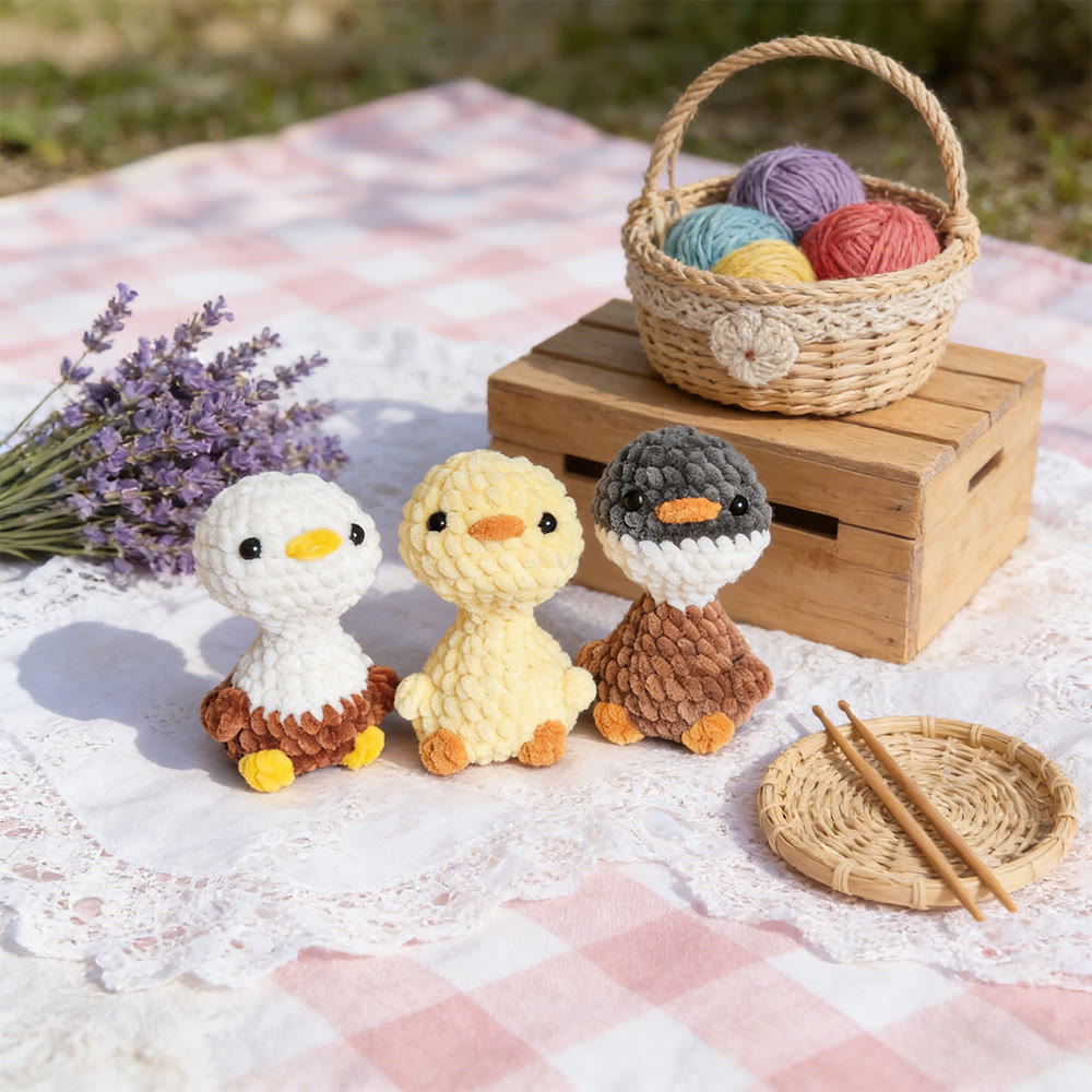Diy Handmade Little Duck Crochet Kit - Diy Soft Toy For Kid | Easy Handmade Gift  - image 3