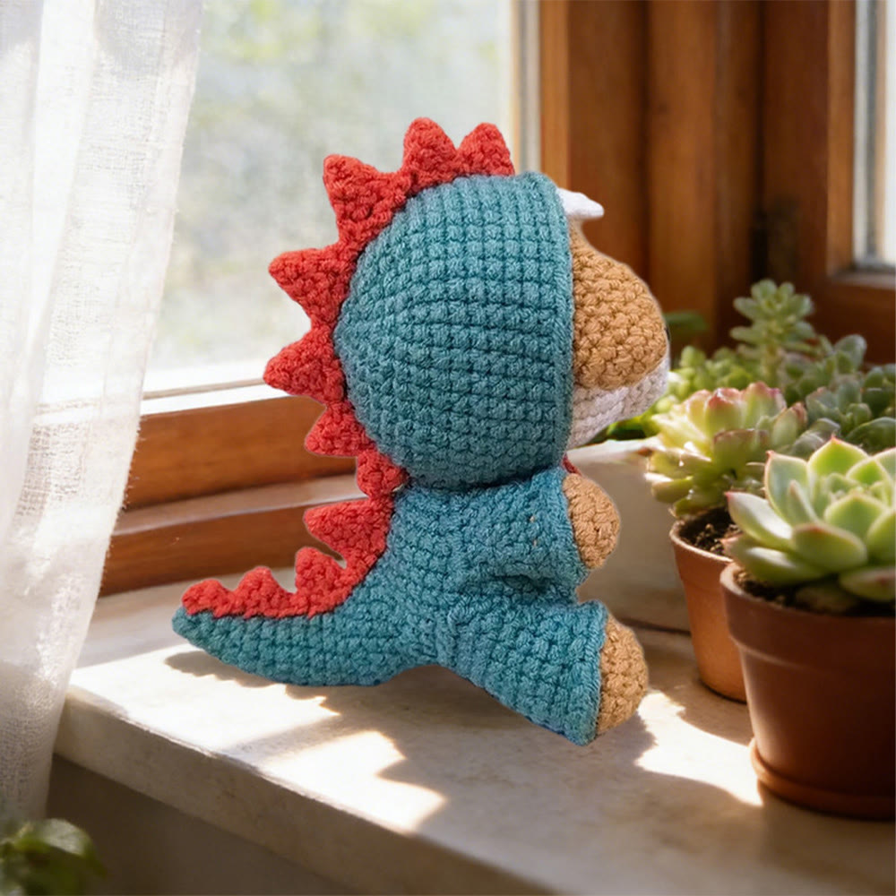 Diy Handmade Funny Dog Crochet Kit - Creative Dinosaur Doll | Nice Handmade Birthday Gift For Kid - image 7