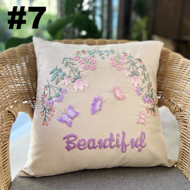 Embroidered Pillow Case Kits  | Wedding Living Room Gift | Diy Sewing Cushion Cover - #7 - image 9