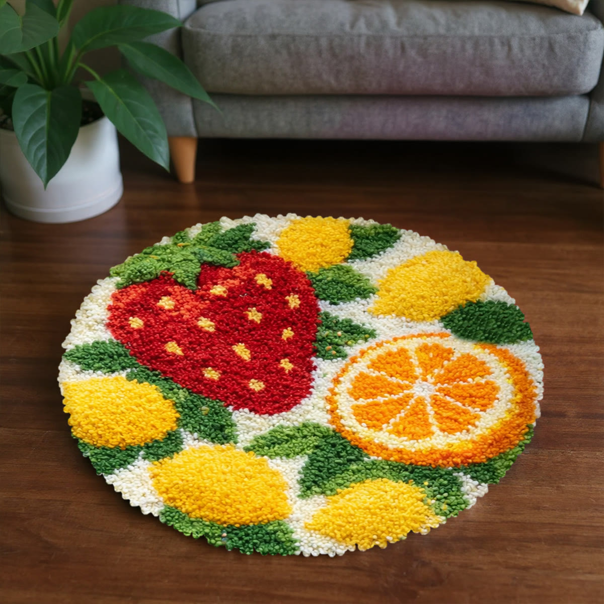 Rubbyoo Latch Hook Rug Kit - Fruit | Beginner Handmade Craft | Unique Home Decor - image 7