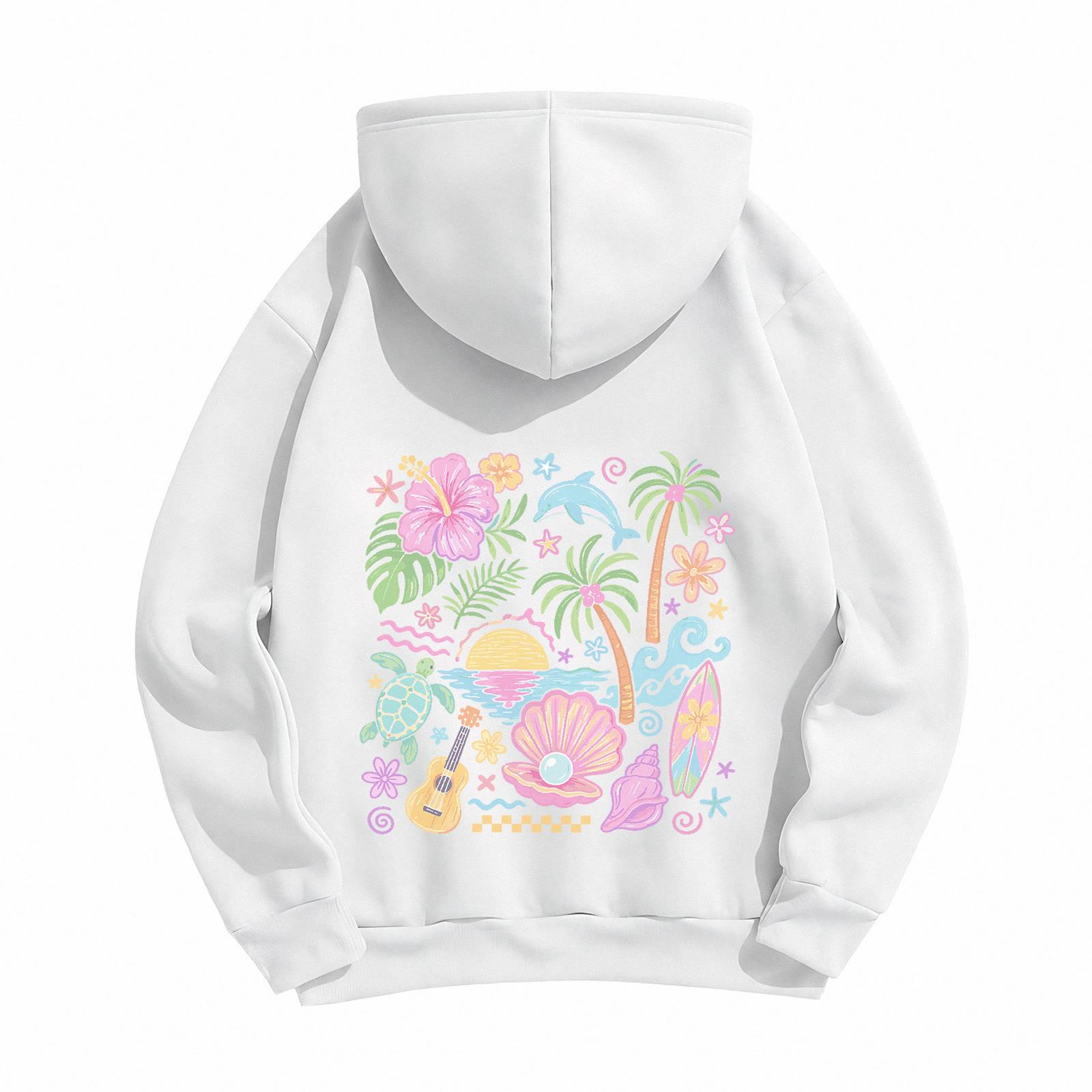 Rubbyoo Summer Vacation Beach Time Unisex Hoodie - image 15