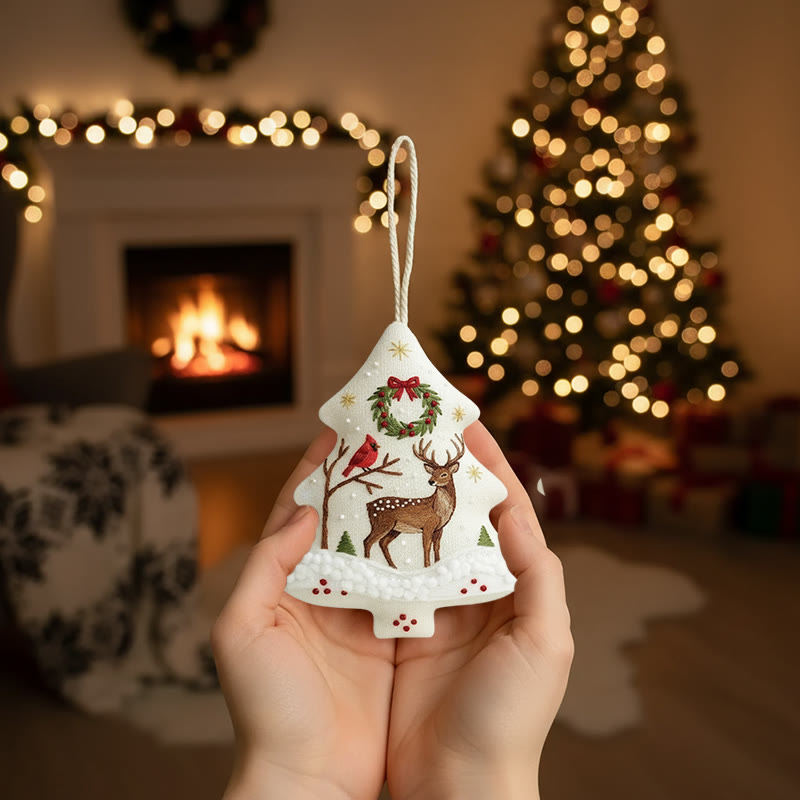 Rubbyoo Tree-shaped Embroidery Kit - Reindeer With Jingle Bells | Crafted With Love Treasure | Christmas Must-have - image 9