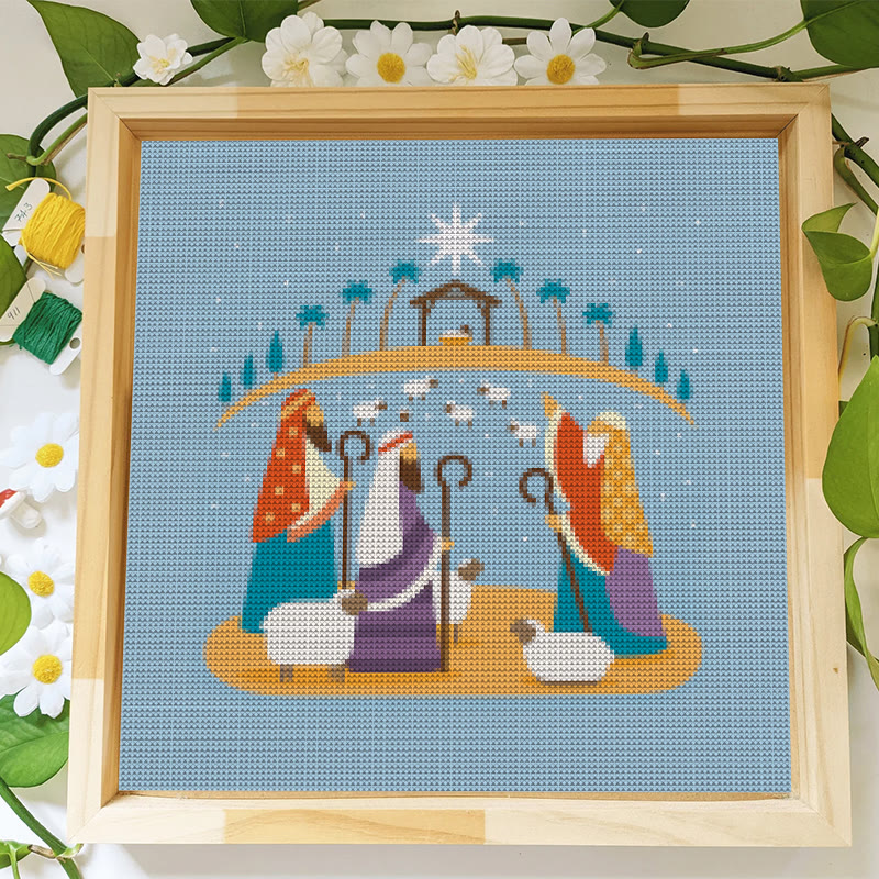 Cross Stitch Kit - Nativity Scenes | Merry Christmas Gift | Holy Needlepoint Ornament - image 8