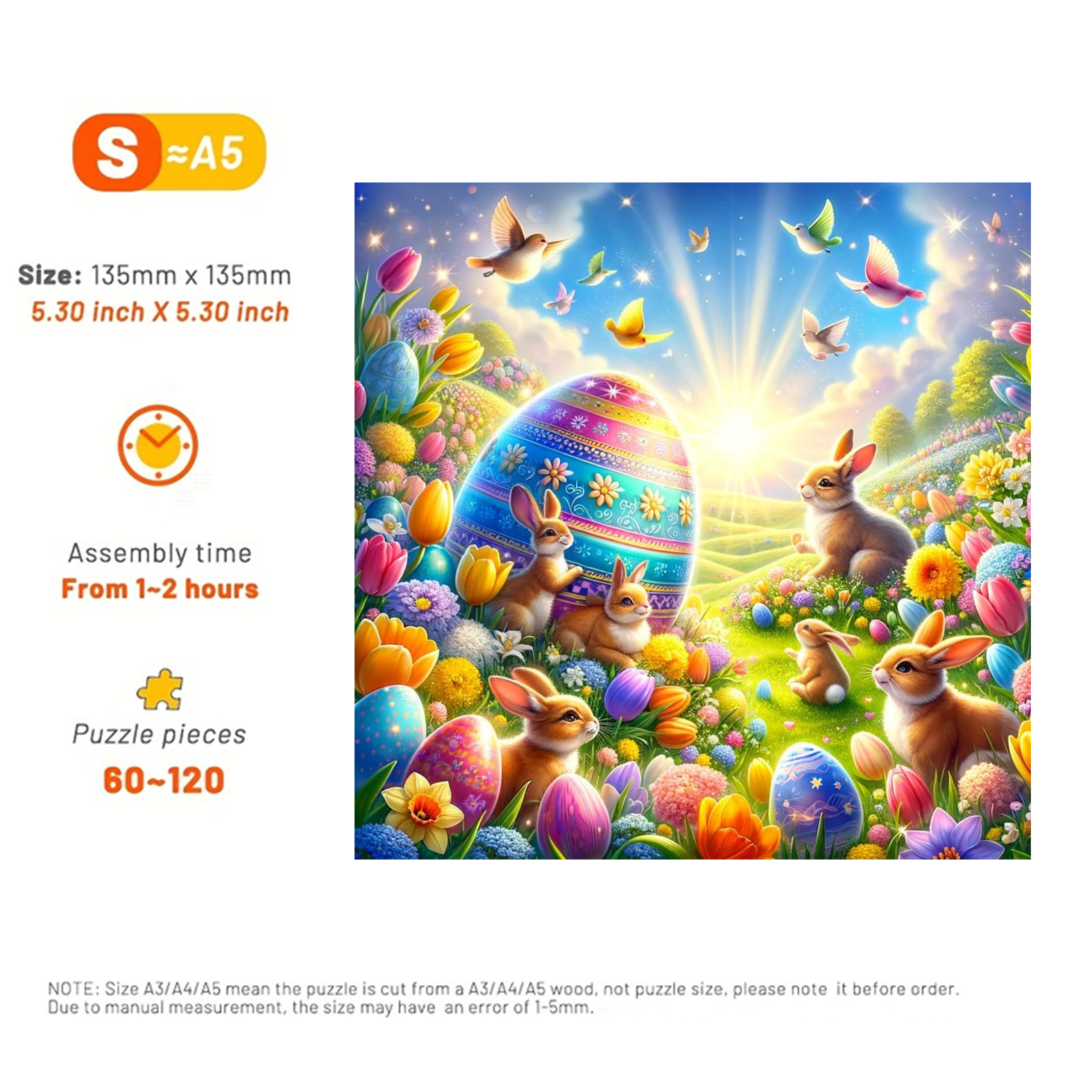 Happy Easter Day - Wooden Jigsaw Puzzle